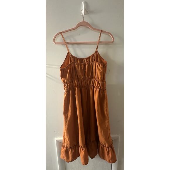 Absolutely Love It Dress Women’s 3X Orange Sundress Spaghetti Strap Ruffle Hem - Picture 3 of 9
